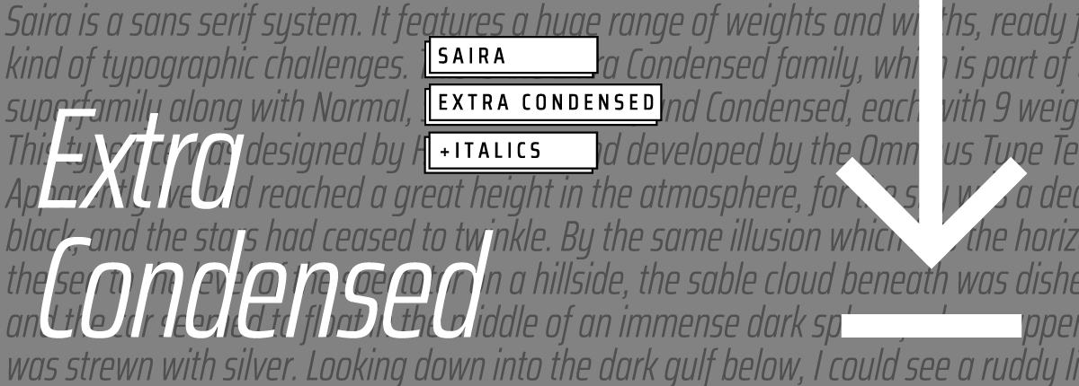 Saira Extra Condensed - Slider 3